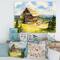 Designart - Peaceful Landscape With Old Cottage At Summer - Traditional Canvas Wall Art Print